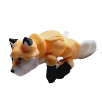 Fleximech Cute Mini Fox Articulated 3d Printed 3.25" baby fox Fidget Toy
