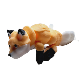 Fleximech Cute Mini Fox Articulated 3d Printed 3.25" baby fox Fidget Toy