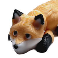 Fleximech Cute Mini Fox Articulated 3d Printed 3.25" baby fox Fidget Toy