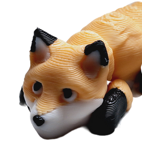 Fleximech Cute Mini Fox Articulated 3d Printed 3.25" baby fox Fidget Toy