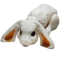 Fleximech Cute Mini Bunny Rabbit Articulated 3d Printed 3.5" baby rabbit Fidget Toy
