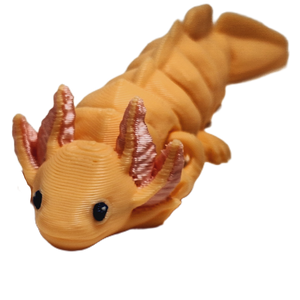 Fleximech Mini Baby Axolotl Articulated 3d Printed 3" Exotic Pet Fidget Toy Figure