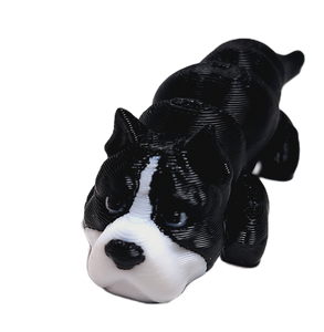 Flexibabies Cute Mini  Puppy Fully Articulated 3d Printed 3.5" Baby Dog Fidget Toy