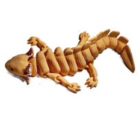 Fleximech Axolotl Amphibian Articulated 3d Printed 8" Sea Creature Pet Fidget Toy Figure
