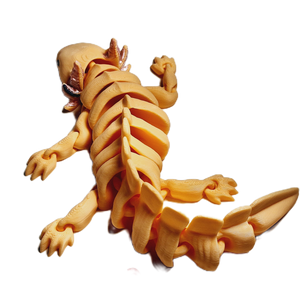 Fleximech Axolotl Amphibian Articulated 3d Printed 8" Sea Creature Pet Fidget Toy Figure