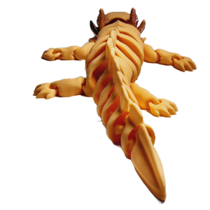 Fleximech Axolotl Amphibian Articulated 3d Printed 8" Sea Creature Pet Fidget Toy Figure
