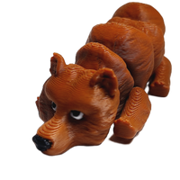 Fleximech Mini Bear Articulated 3d Printed 3" Baby Cub Fidget Toy Figure
