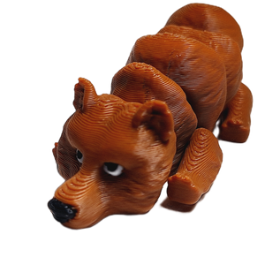 Fleximech Mini Bear Articulated 3d Printed 3" Baby Cub Fidget Toy Figure
