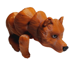 Fleximech Mini Bear Articulated 3d Printed 3" Baby Cub Fidget Toy Figure