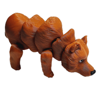 Fleximech Mini Bear Articulated 3d Printed 3" Baby Cub Fidget Toy Figure