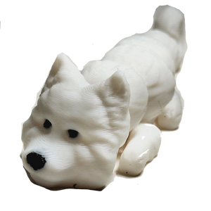 Flexibabies Cute Mini  Puppy Fully Articulated 3d Printed 3.5" Baby Dog Fidget Toy