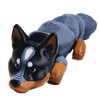 Flexibabies Cute Mini  Puppy Fully Articulated 3d Printed 3.5" Baby Dog Fidget Toy
