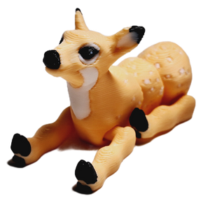 Fleximech Mini Deer Articulated 3d Printed Flexible Forest Animals Fidget Toy Figure (Deer (Baby Doe) 1.5")