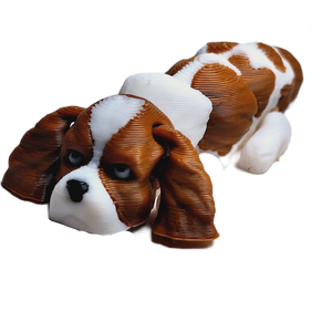 Flexibabies Cute Mini  Puppy Fully Articulated 3d Printed 3.5" Baby Dog Fidget Toy