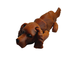 Flexibabies Cute Mini  Puppy Fully Articulated 3d Printed 3.5" Baby Dog Fidget Toy
