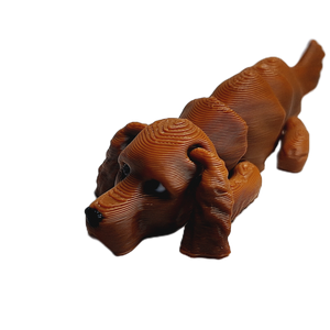 Flexibabies Cute Mini  Puppy Fully Articulated 3d Printed 3.5" Baby Dog Fidget Toy
