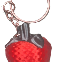 FlexiMech Strawberry Mini 3D Red Delicious Fruit  Keychain 1.75" Tall  Figure