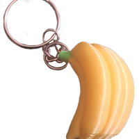 FlexiMech Bananas Mini 3D Yellow  Delicious Fruit  Keychain 2" Tall  Figure