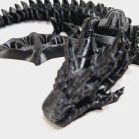 Flexi-Mech Zombie War Dragon Articulated 3d Printed Onyx Black Mechanical Fidget Toys