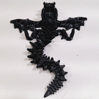 Flexi-Mech Zombie War Dragon Articulated 3d Printed Onyx Black Mechanical Fidget Toys