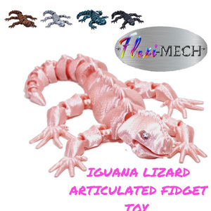 Flexi-mech iguana dymond eyez Articulated fidget lizard toy