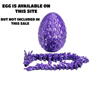 Dieymond Eyes Imperial Elite 3D Printed Dragon Flexible Articulated 13" Customize Fidget Bling Toy 5.25" Dragon Diamond Bling Mystery Or Custom Egg