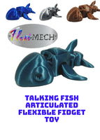 Flexi-Mech Fish Talking Mechanical Articulated 3d Printed Toy Choose Color
