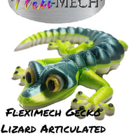 Fleximech Gecko Lizard Flexible Fully Articulated 3d Printed Fidget Toy Choose Your Color