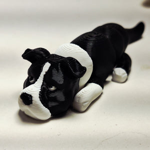 Flexibabies Cute Mini  Puppy Fully Articulated 3d Printed 3.5" Baby Dog Fidget Toy