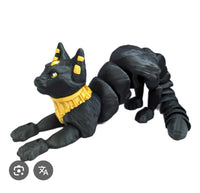 Fleximech Egyptian Gods Bastet Fully Articulated Diety 3d Printed 6" Tall" Figure Statue Toy
