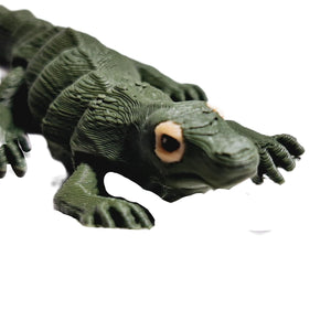 Flexi-Mech Baby  Komodo Dragon Flexible Fully Articulated 3d Printed Reptile  Fidget Toy