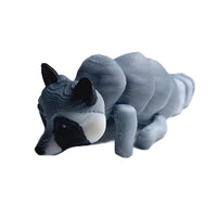 Fleximech Cute Mini Racoon Articulated 3d Printed 3.5" baby racoon Fidget Toy