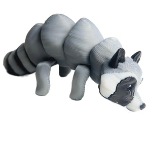 Fleximech Cute Mini Racoon Articulated 3d Printed 3.5" baby racoon Fidget Toy