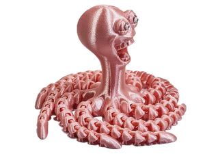 Dieymond Eyes Crazy 3D Printed Octopus Flexible Articulated 5.5"  Fidget 8 Legs Bling Toy