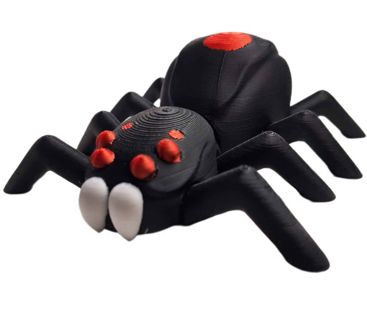 FlexiMech Black Widow Spider Fully Articulated 3d Printed Insect Fidge ...