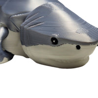 FlexiMech Great White Shark 3D Printed Articulated Realistic Ocean Predator Fidget Toy
