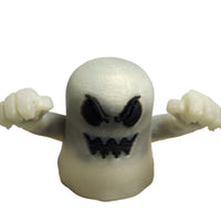 Ghosts Galore Set Of Two 2" Figures Peeping Tom & Angry Face Glow In Dark Toy Ghosts