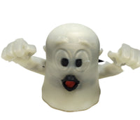Ghosts Galore Set Of Two 2" Figures Peeping Tom & Angry Face Glow In Dark Toy Ghosts
