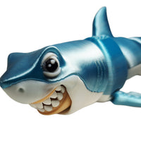 Great White Shark Cartoon Style 3D Printed Articulated  Ocean Predator Fidget Open Mouth Toy