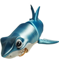 Great White Shark Cartoon Style 3D Printed Articulated  Ocean Predator Fidget Open Mouth Toy