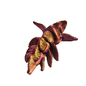 Flexibabies Cute Micro Baby Beta Fish Articulated 3d Printed 1.5" Fidget Toy