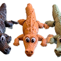 FlexiMech Crocodile Cartoon Cute 3d Printed Alligator 10" Flexible Articulated Toy