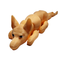 Flexibabies Cute Mini  Puppy Fully Articulated 3d Printed 3.5" Baby Dog Fidget Toy
