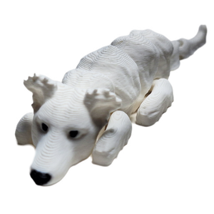 Flexibabies Cute Mini  Puppy Fully Articulated 3d Printed 3.5" Baby Dog Fidget Toy