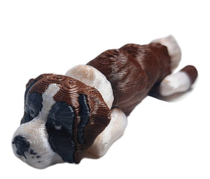 Flexibabies Cute Mini  Puppy Fully Articulated 3d Printed 3.5" Baby Dog Fidget Toy