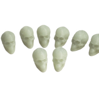FlexiMech Mini Skulls .5" Detailed 3d Printed Human Skull Set Of 10 Choose Color