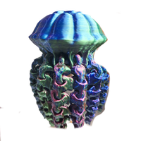 FlexiMech Sea Nettle Jellyfish Multicolor Articulated 3d Printed Sea Creature Fidget Toy