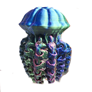 FlexiMech Sea Nettle Jellyfish Multicolor Articulated 3d Printed Sea Creature Fidget Toy