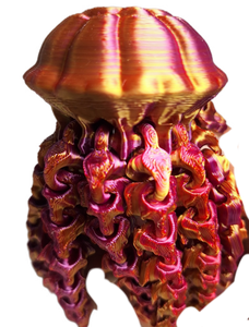 FlexiMech Sea Nettle Jellyfish Multicolor Articulated 3d Printed Sea Creature Fidget Toy