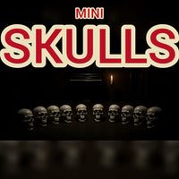 FlexiMech Mini Skulls .5" Detailed 3d Printed Human Skull Set Of 10 Choose Color